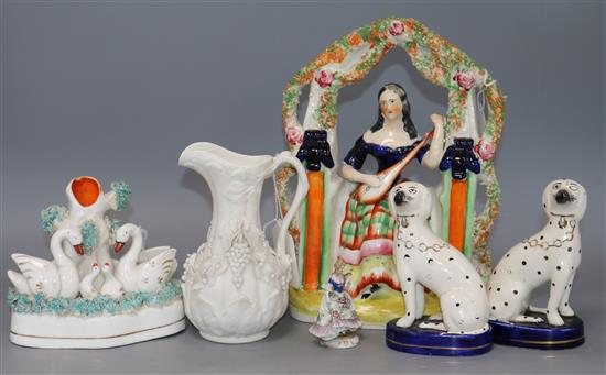 A quantity of Staffordshire and other ceramics